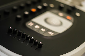 close up ultrasound machine, medical equipment in hospital