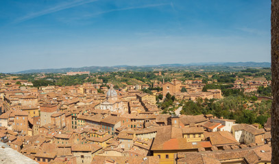 Fototapeta na wymiar Siena Italien Stadt Panorama