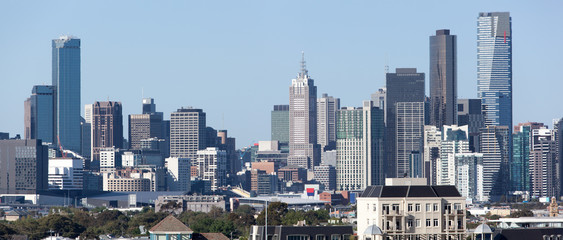 Fototapeta na wymiar Melbourne Downtown Panorama