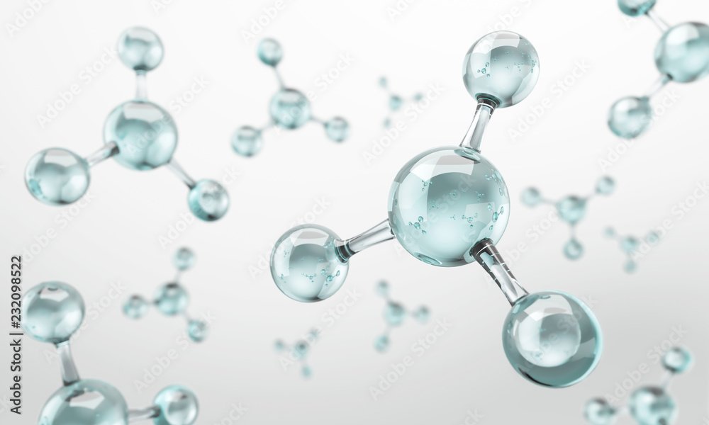 Canvas Prints genetic molecule or atom, abstract structure for science or medical background.