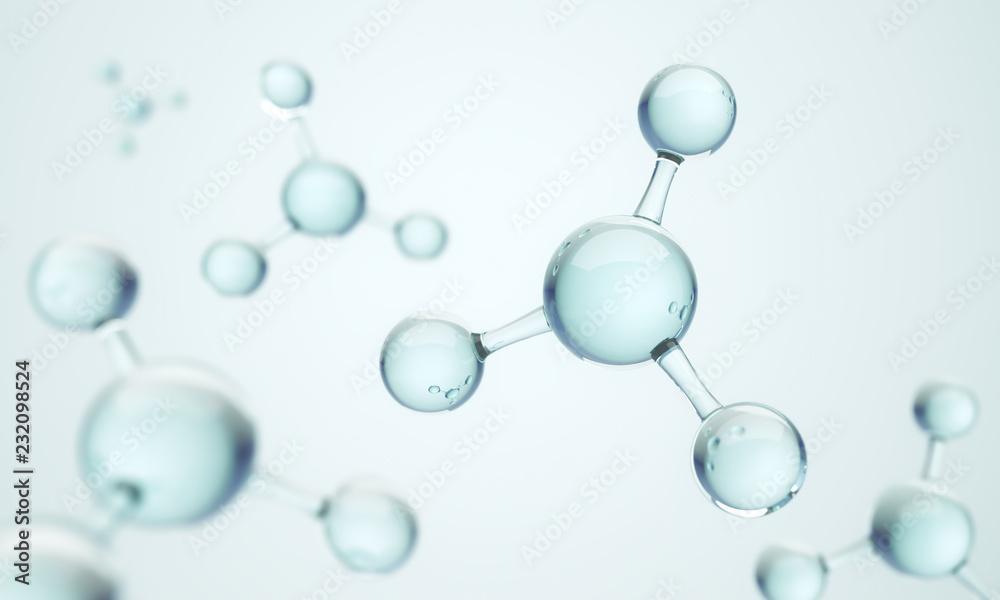 Canvas Prints genetic molecule or atom, abstract structure for science or medical background.