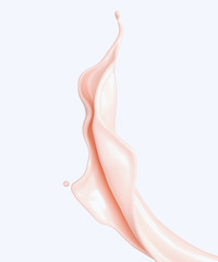 splash of Foundation liquid element, 3d illustration.