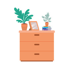 wooden drawer isolated icon