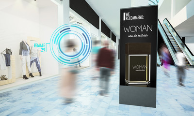 digital advertisement in shopping mall