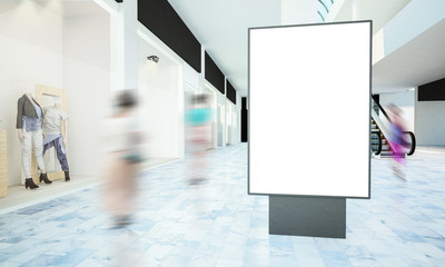 billboard advertising on a mall