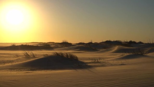 The unbearable sweltering conditions of the desert, as depicted on the beaches of Emerald Isle&sbquo;&Auml;&ocirc;s Crystal Coast during a windy storm surge