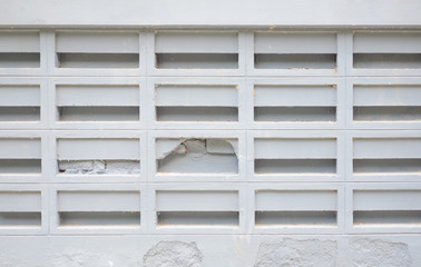 Brick ventilation panel in apartment block