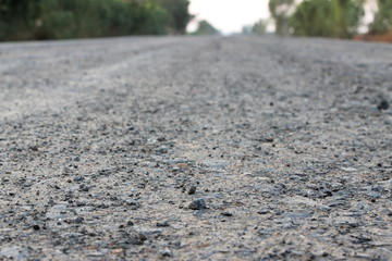 asphalt road in the field