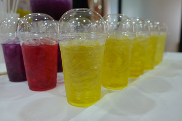 Thai herbal drinks in break in meeting