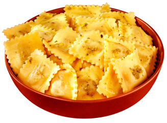 BOWL OF RAVIOLI PASTA CUT OUT