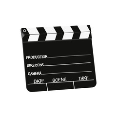 Obraz premium Vector clapperboard isolated on white background