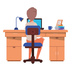 man working in the office avatar character