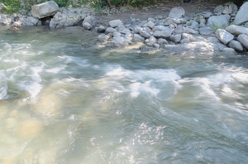 hot water river in Dominican Republic Santiago