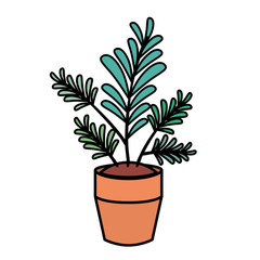 house plant pot isolated icon