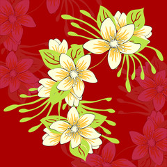  floral background with flowers