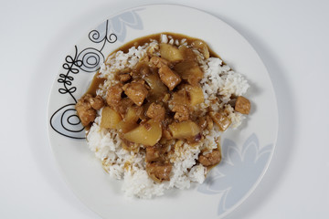 Japanese Chicken Curry with White Sumo Rice