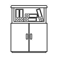 shelving with books isolated icon