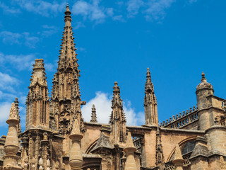 Fototapeta na wymiar Seville gothic spires detail