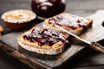 Peanut butter and jelly sandwich