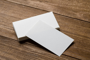 white blank business card