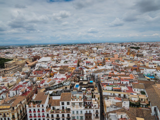 Fototapeta premium Seville skyline from above