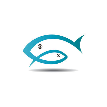 fish logo. vector template ready for use
