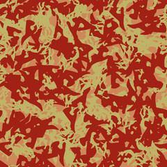 Imitation of camouflage - seamless pattern in different shades of red, green and pink colors
