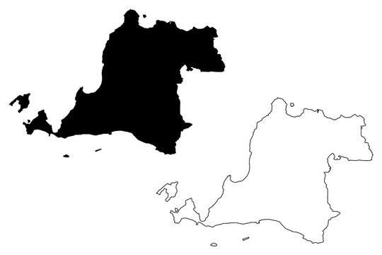 Banten (Subdivisions of Indonesia, Provinces of Indonesia) map vector illustration, scribble sketch Banten - Java - map