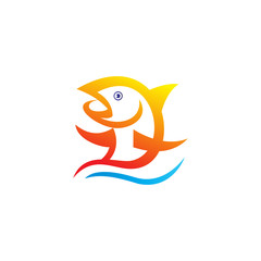 fish logo. vector template ready for use