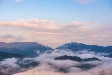 竹田城跡 立雲峡より 明け方