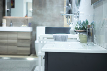 Bathroom tap display showroom