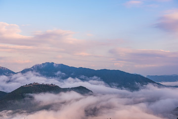 竹田城跡 立雲峡より 明け方