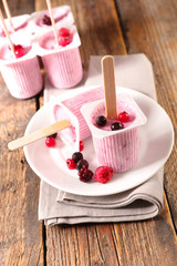 frozen yogurt with berry