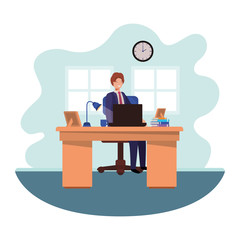 man working in the office avatar character