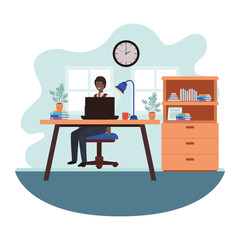 man working in the office avatar character