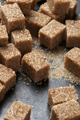 Natural brown sugar cubes