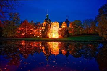 Obraz premium Schloss Bückeburg in der Abenddämmerung