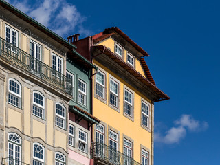 Close up of a window of a house. The city of Porto.