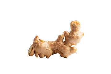 Fresh ginger for healthy on isolated white background.