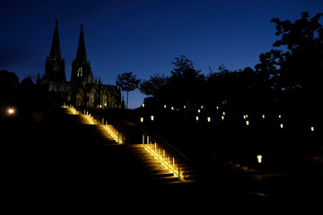 Fototapeta premium Cathedral of Cologne at Night