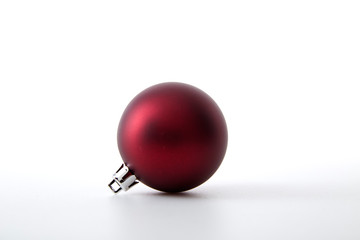 red bauble with red ribbon, Photo