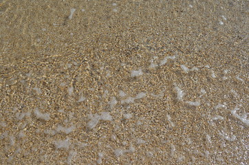 Sea rocks sand waves