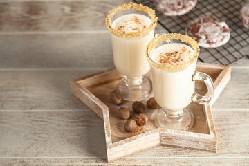 Traditional eggnog for Christmas