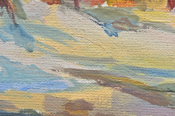 Colorful textured background from oil paints