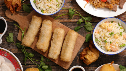 assorted asia food