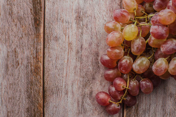 Blue grapes with green leaf healthy eating, isolated