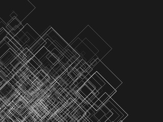 Black and white technology background. Abstract vector illustration