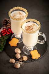 Traditional eggnog for Christmas
