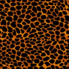 Seamless leopard, ocelot or wild cat fur pattern print