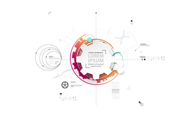 Abstract technology background. Communication concept, futuristic digital innovation background. Vector illustration